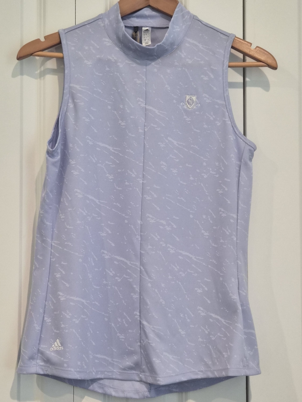 Adidas Sleeveless Mock Neck Top Womens Small Lavender Blue Athletic NWT Golf